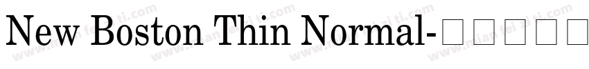 New Boston Thin Normal字体转换